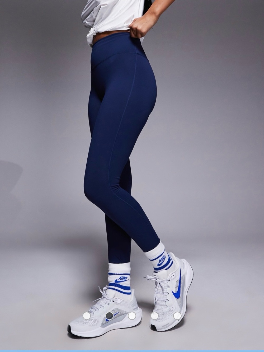 Nike One Dri-FIT high rise leggings in navy-NWT-size XXL - Picture 2 of 6